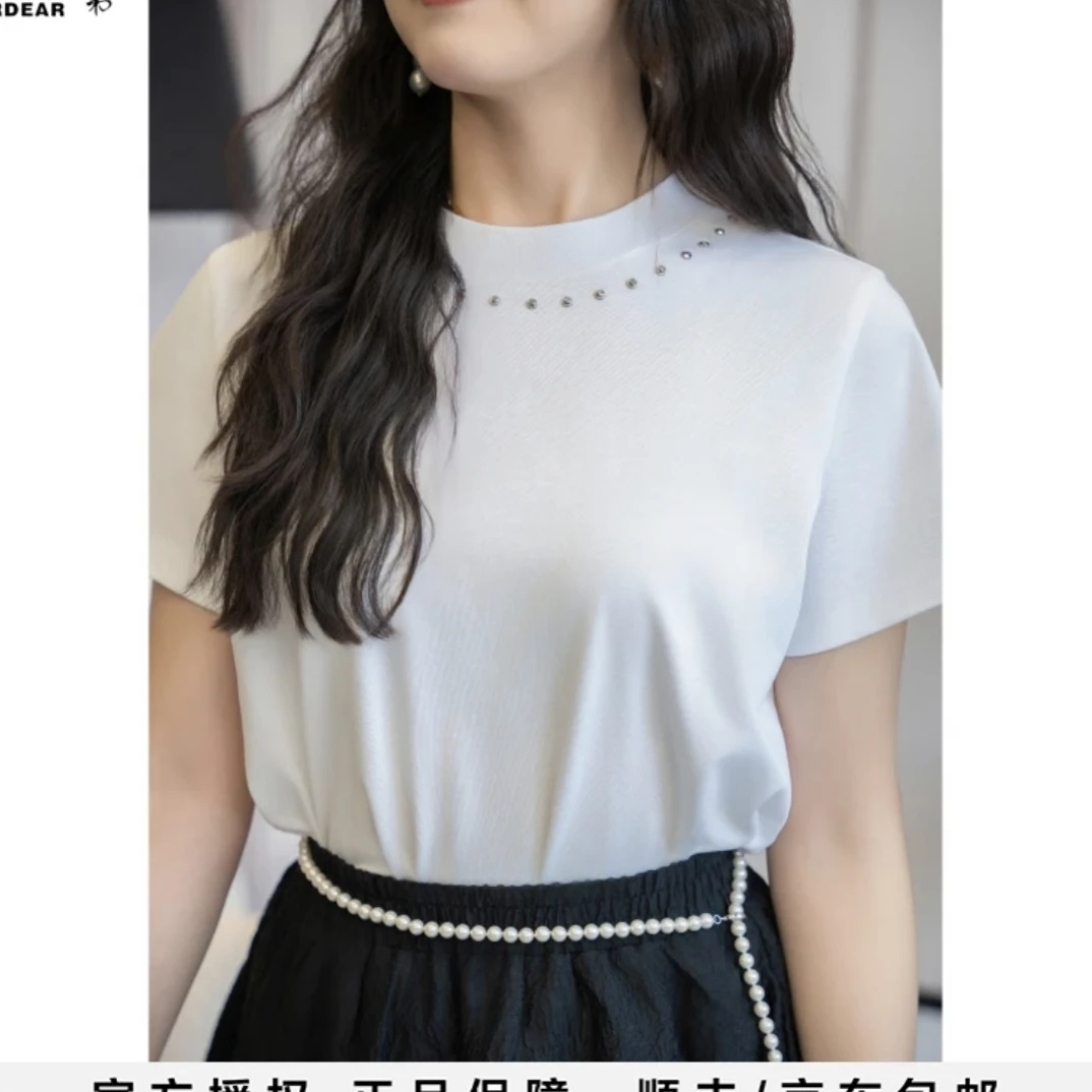 GIRDEAR/哥弟哥弟圆领宽松显瘦短袖T恤1300966