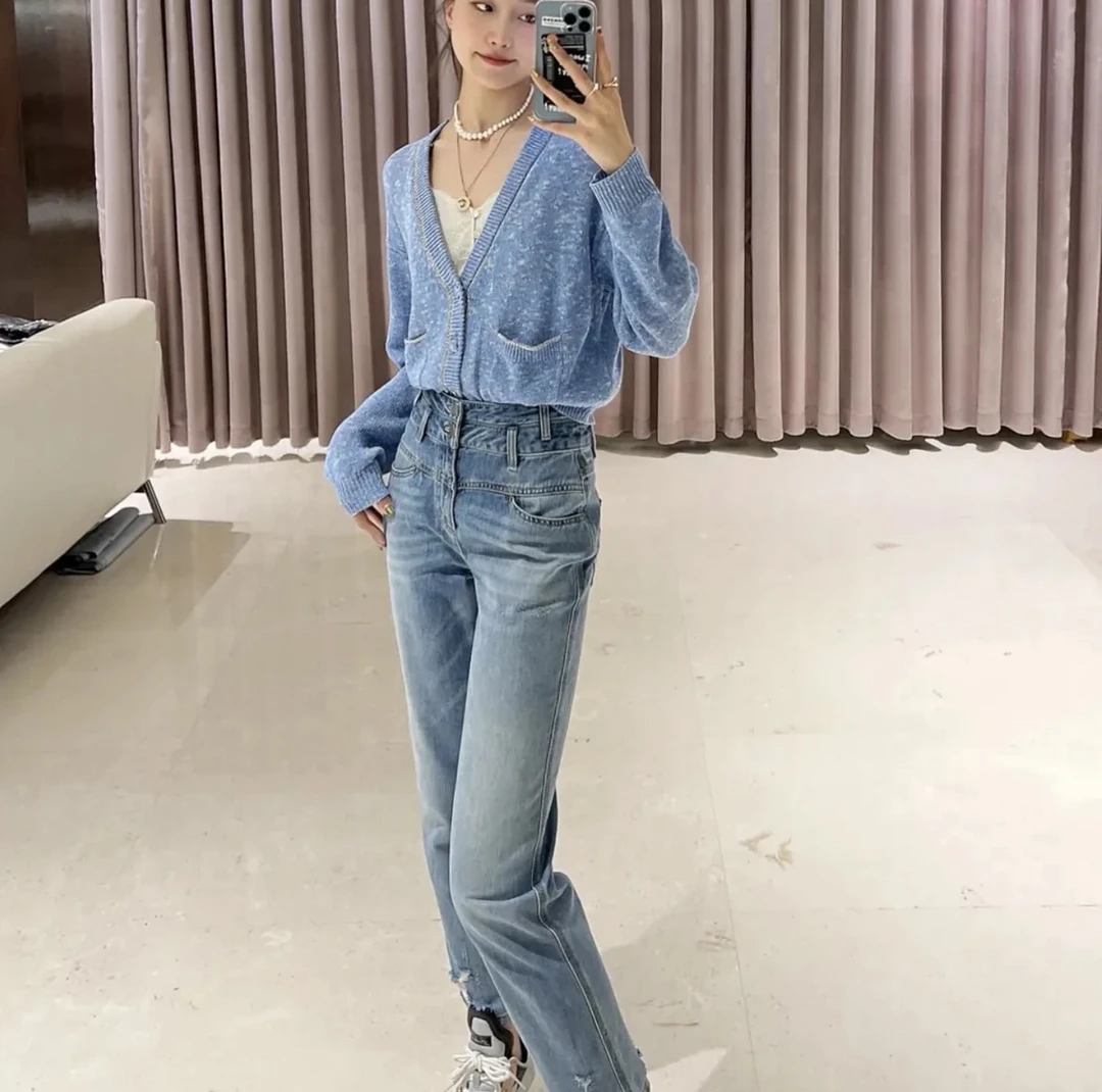 GIRDEAR/哥弟高腰烟管牛仔裤修腿神器1100247