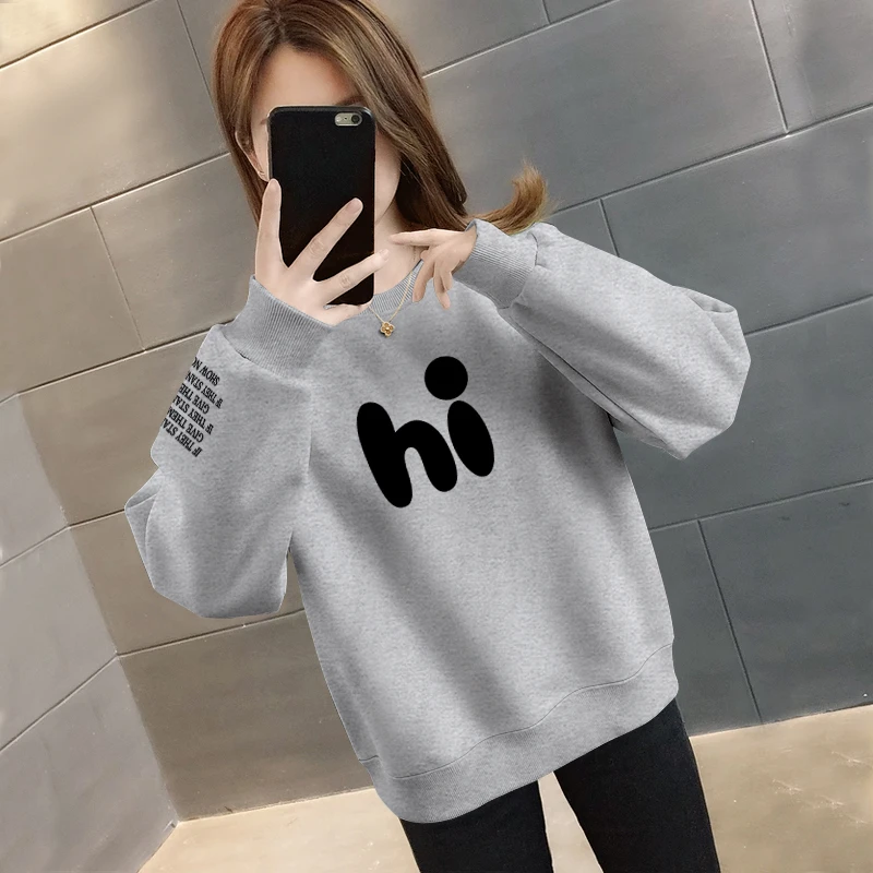 假两件圆领卫衣女装2024新款春秋季设计感洋气慵懒宽松外搭上衣潮