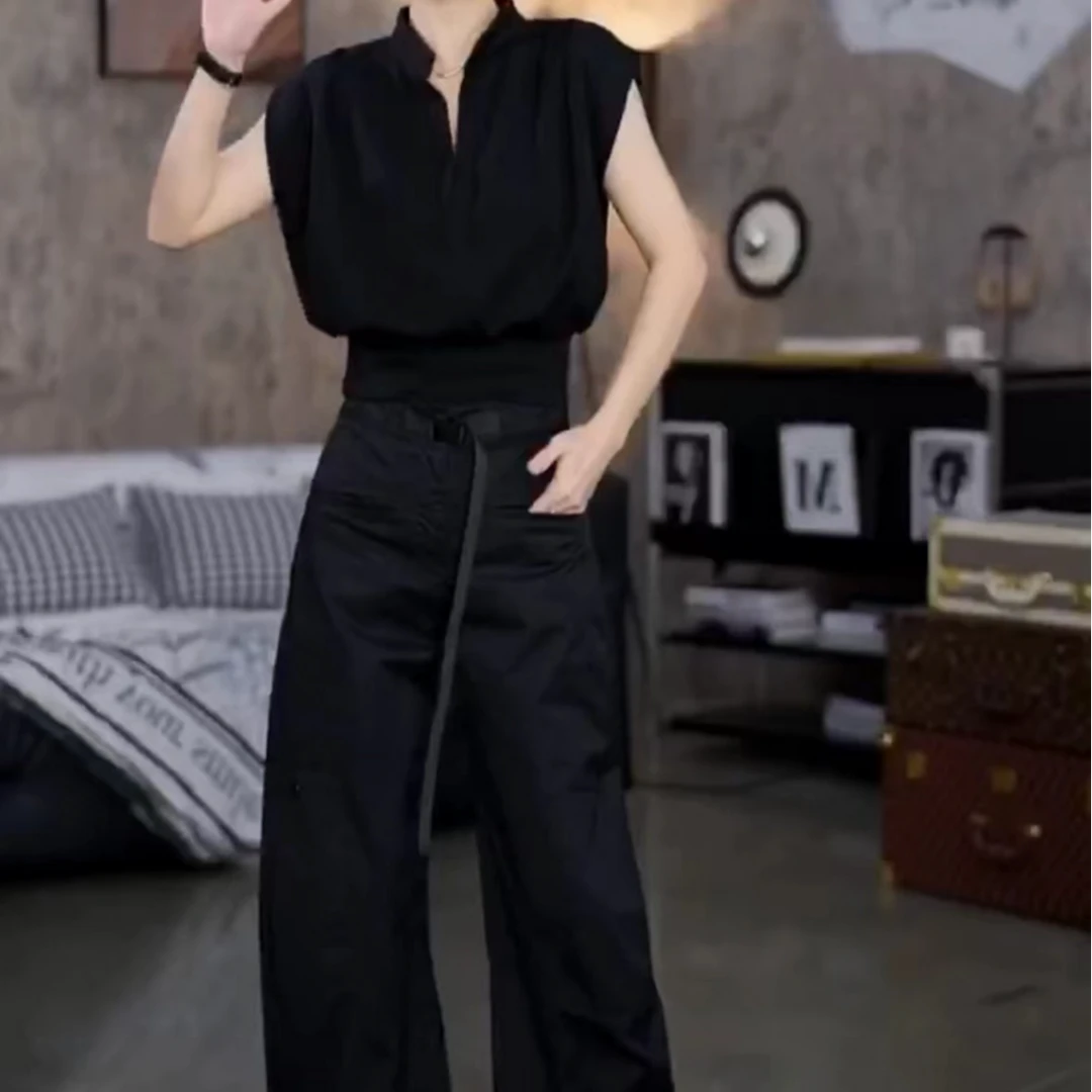 2025春季新款时尚显瘦气质女士网红洋气两件套百搭款D7021