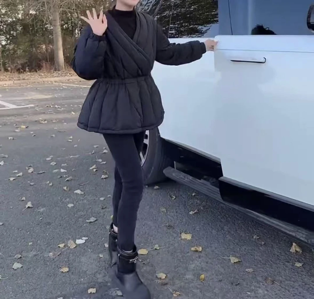 冬季新款棉服女士外套显瘦网红时尚百搭收腰长袖保暖休闲棉袄棉衣