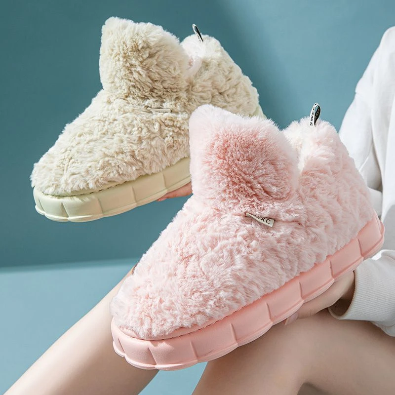 加绒加厚冬季全包跟棉鞋女士可爱棉拖鞋室内外穿防滑保暖居家拖鞋