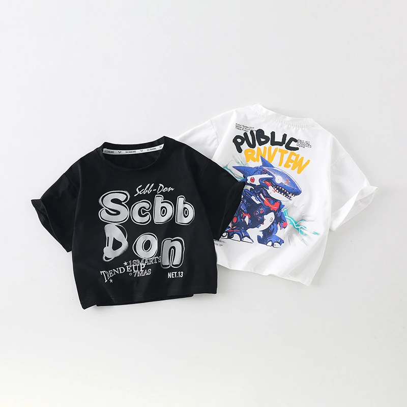 SCBEBE男童T恤夏季2025新款韩版卡通短袖AX734