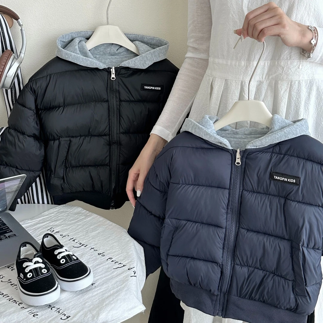 SCBEBE儿童时尚洋气2024新款韩版百搭双面双穿棉服AW572