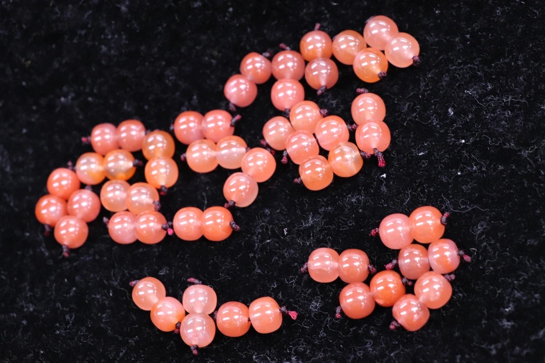 原矿无优化天然保山南红老型对珠7-8mm西山杨柳料随机发一对