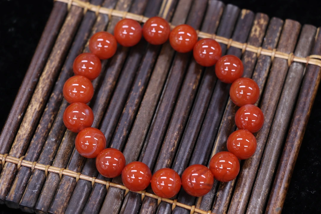 原矿无优化南红东山廊坡辣椒红10-11mm单圈大气时尚