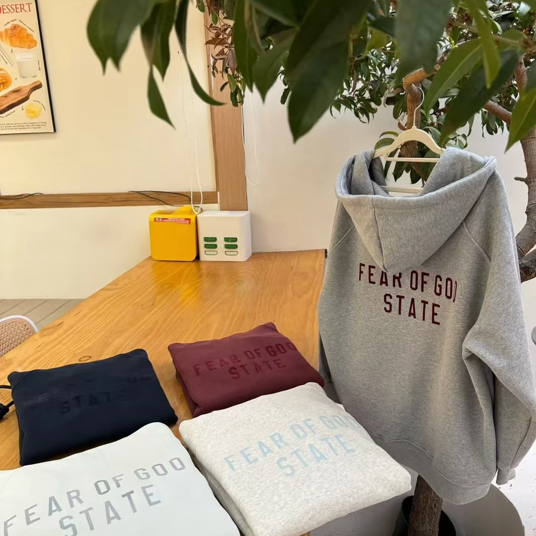 新款冬季fear植绒字母加绒插肩拉链外套7859-2