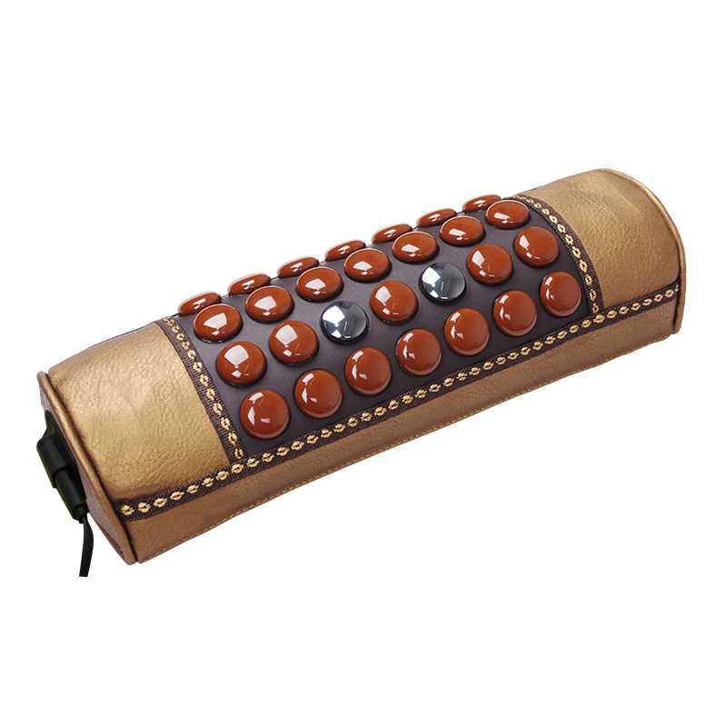 达善堂低压锗石磁能加热颈枕USB暖脖子舒适曲线颈椎决明花草枕