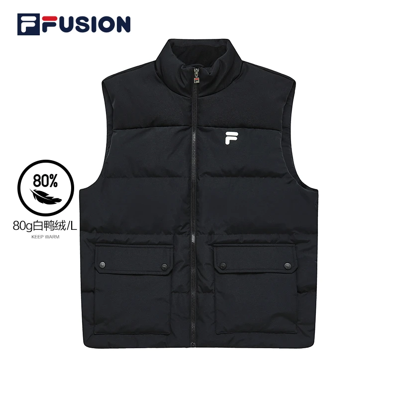 FILA斐乐冬季羽绒服潮流时尚秋冬防风男子运动羽绒马甲T11M243904