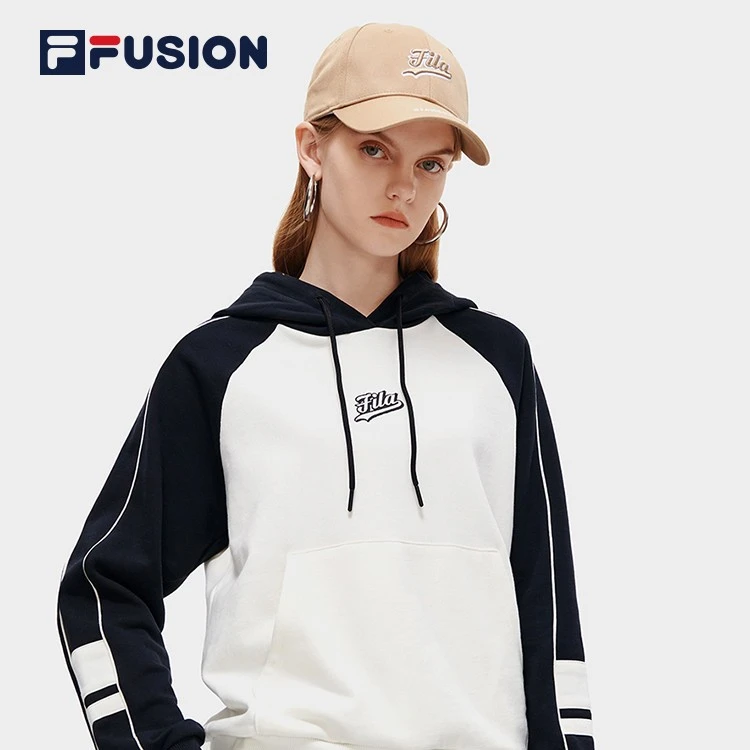 FILA斐乐潮牌女装春季柔软亲肤显瘦卫衣运动时尚休闲针织连帽上衣