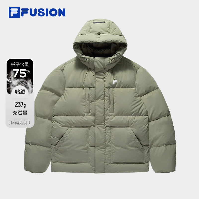 【经久耐穿】FILA斐乐潮牌运动羽绒服男2025时尚冬新款T11M446906F