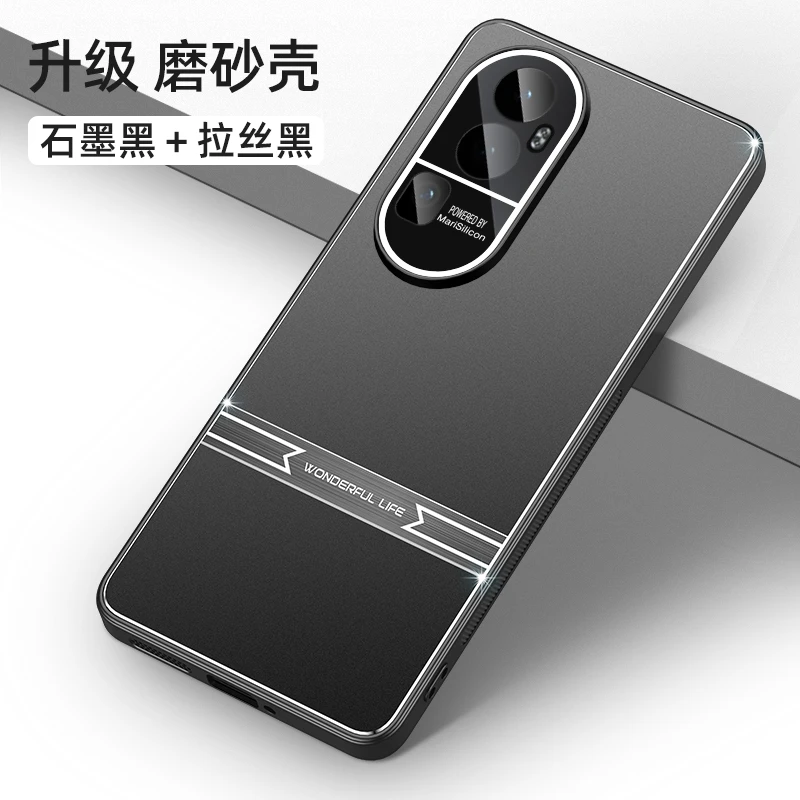 OPPOReno10手机壳自带全包镜头膜超薄磨砂高端金属背板荣耀