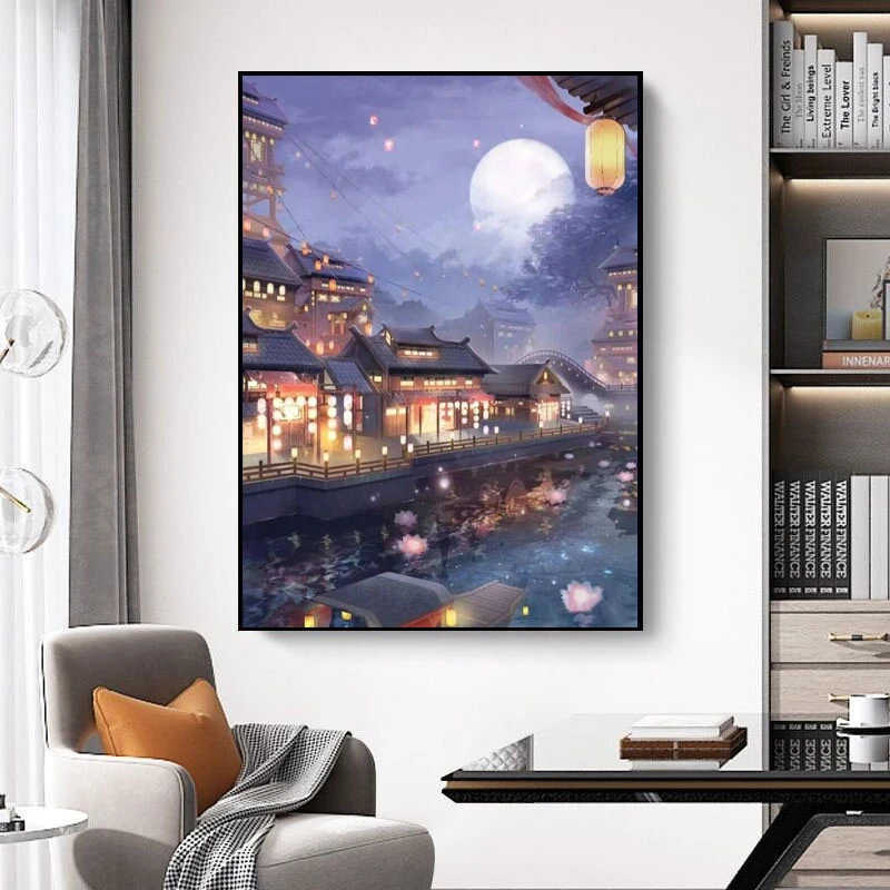 十字绣烟雨江南大格四股绣65*85厘米38色客厅书房风景图简约小幅