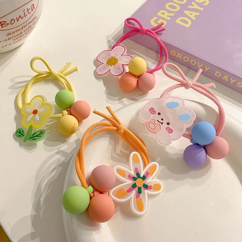 儿童皮筋头绳小女孩扎头发高弹力发圈发饰女童不伤发可爱发绳新款