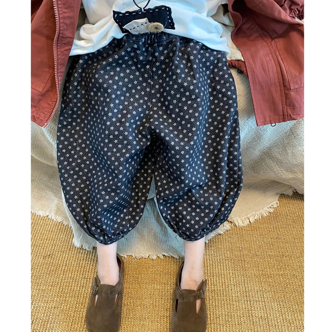 M-K183男女童韩版中性款秋季磨毛加厚牛仔裤