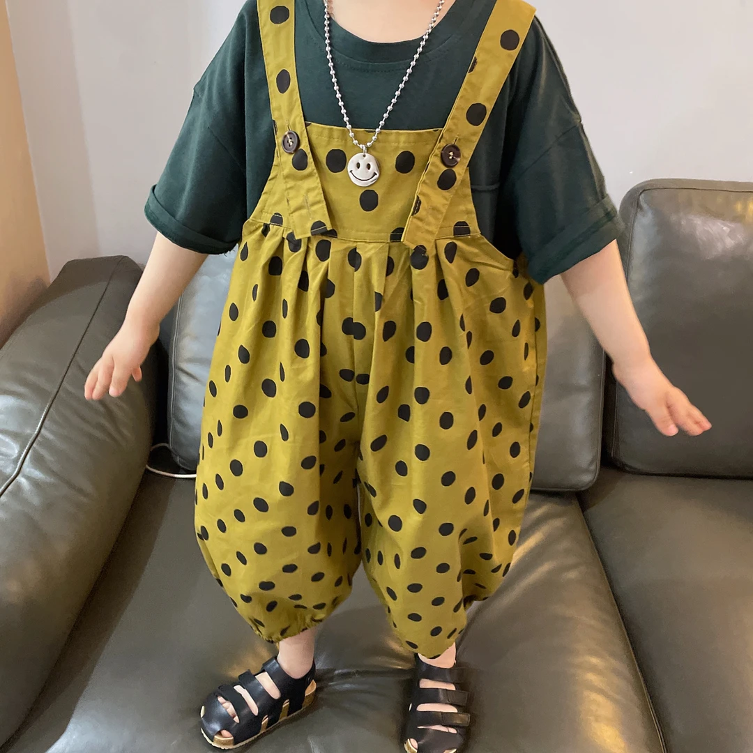 M-K039儿童圆点背带裤