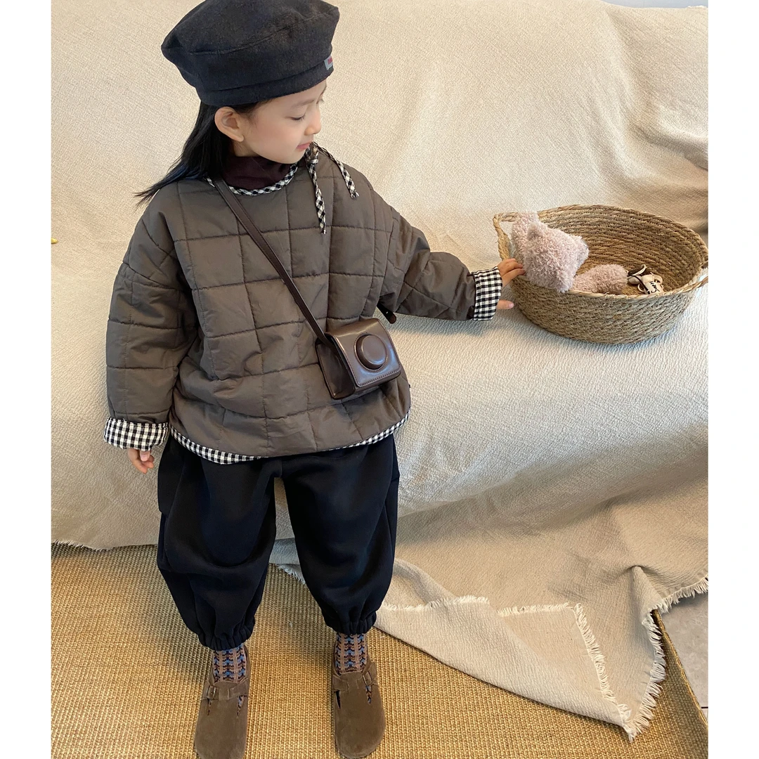 M-Y373男女童韩版中性款秋冬季两面穿棉袄