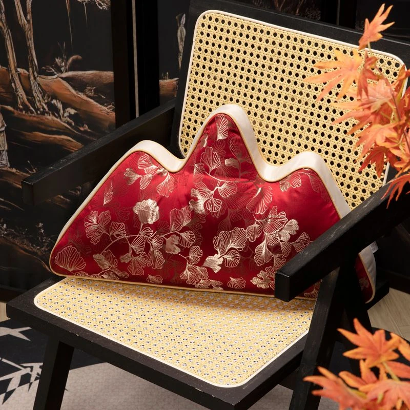 「银杏系列」中式创意异形抱枕靠山枕立体饱满易透气柔软亲肤定制