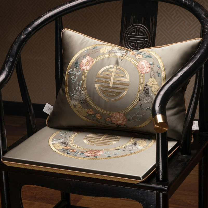 新中式红木沙发垫高档坐垫椅子垫靠垫餐椅垫太师椅茶椅座垫可定制