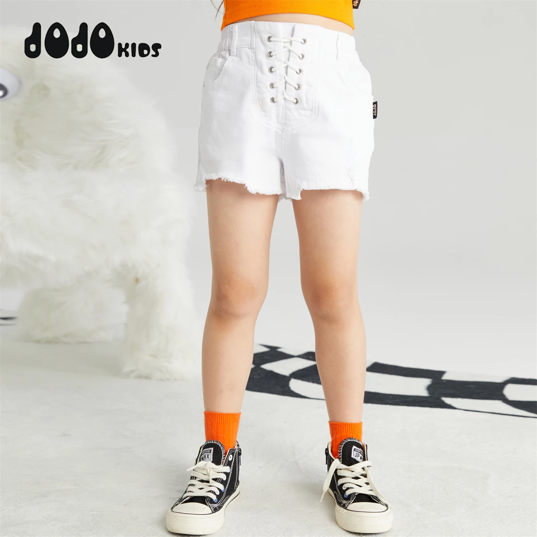 JOOJOO夏季新款女童短裤中大儿童洋气个性潮牌时髦薄款12221127