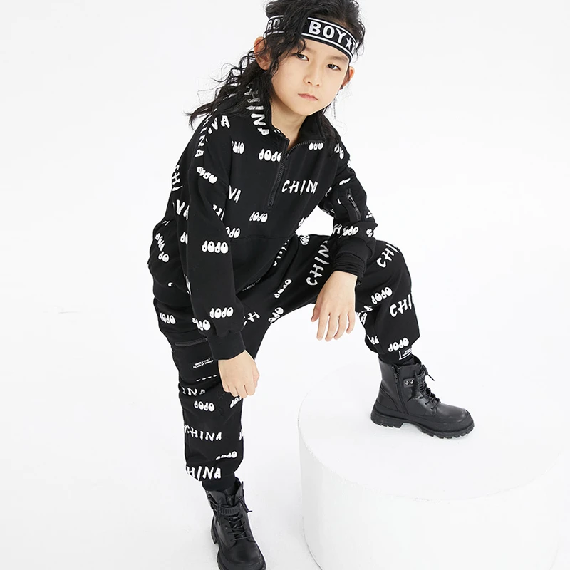 JOJO童装卫衣儿童女童运动男童时尚休闲连帽中大童12312049