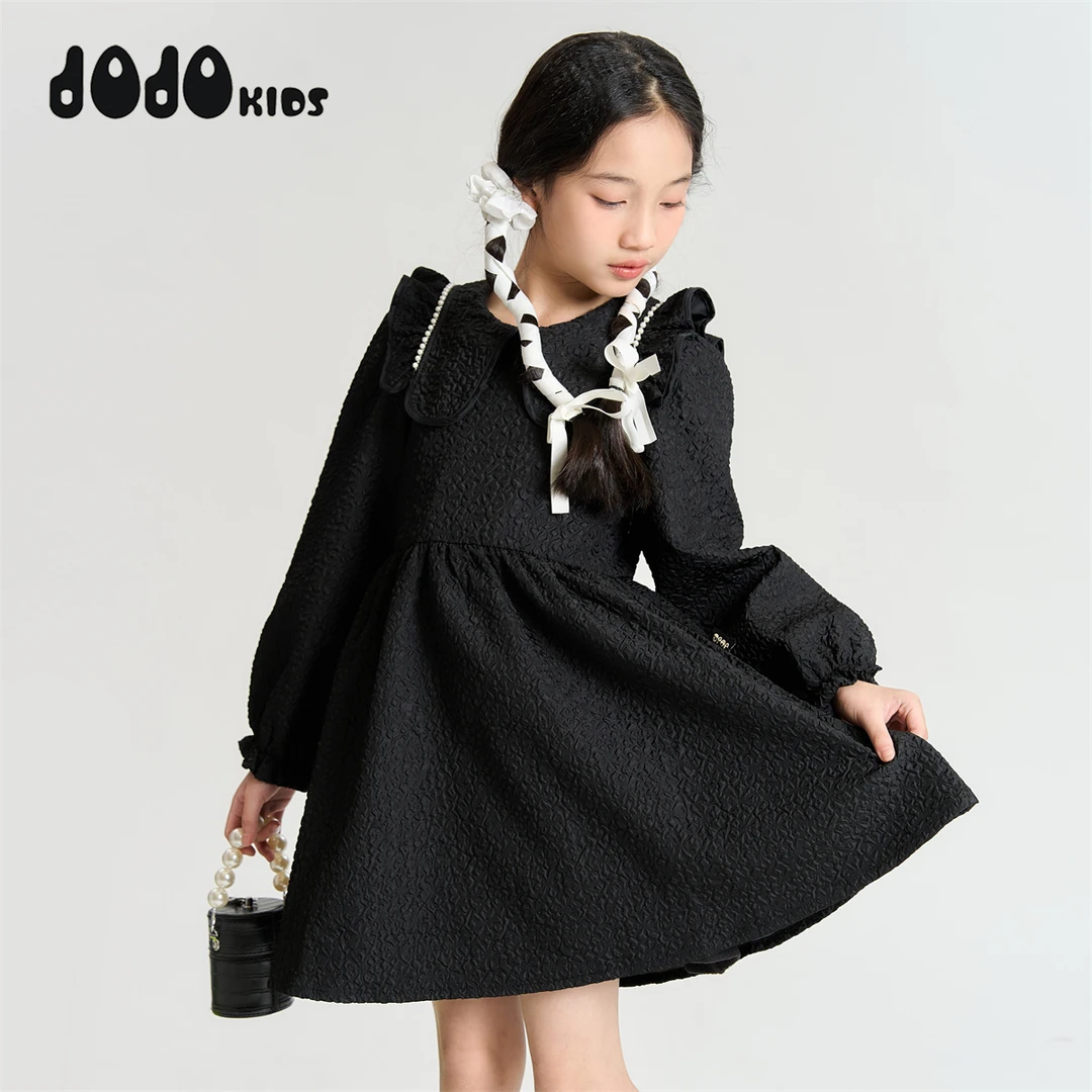 jojo童装女童连衣裙冬季宽松髦洋气保暖12422312