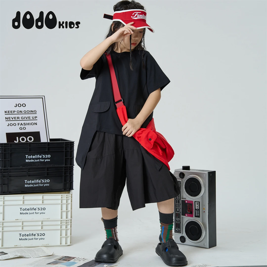 JOOJOO童夏季新款女童七分裤儿童个性洋气百搭阔腿短裤13224909