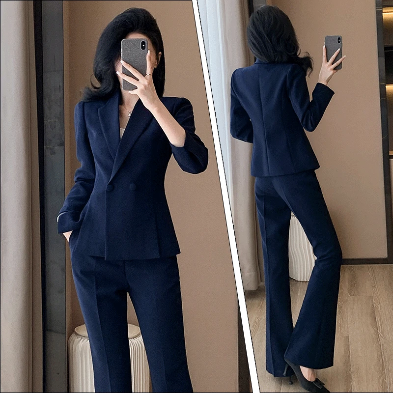 职业女裤西装套装气质修身显瘦通勤小个子职业装正装西服工作服秋