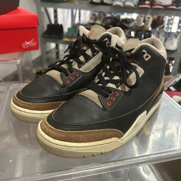 42.5码/AJ3黑棕/正品中古球鞋/90新无盒/鞋舌磨损修复/公价899