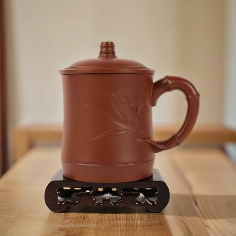 宜兴龙德堂汤宣武《馨竹》手工泡茶盖杯大容量茶杯原矿底槽清约430c