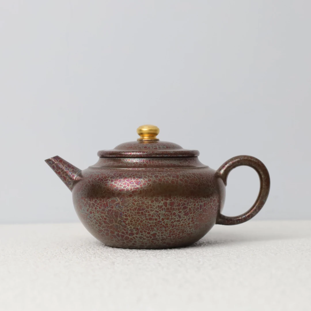 【一口价】宜兴龙德堂徐云《上腰圆》原矿底槽清贝壳烧 柴烧手工150c