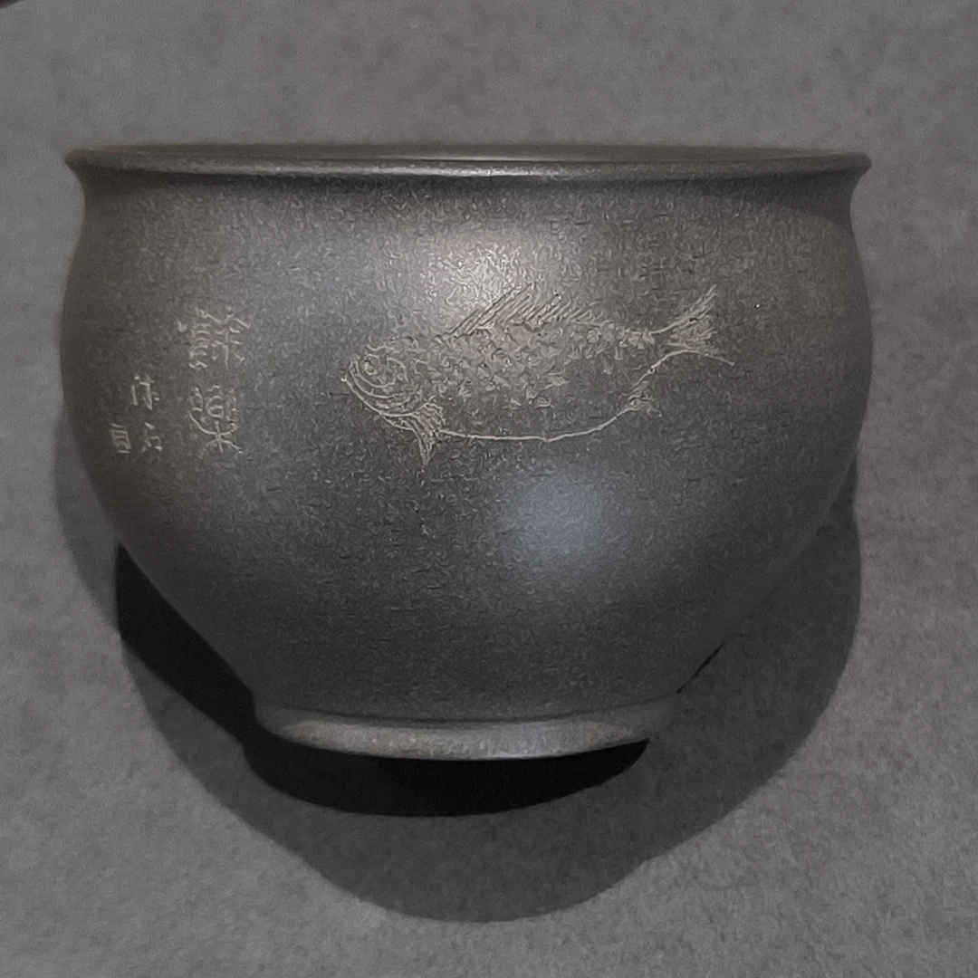 宜兴龙德堂 紫砂茶盏 金砂段 复古微柴烧 主人杯 主人杯