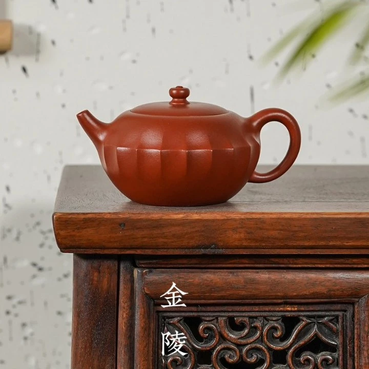 【询客服】龙德堂汤宣武筋纹款《金菱》原矿大红袍手工泡茶壶约250cc