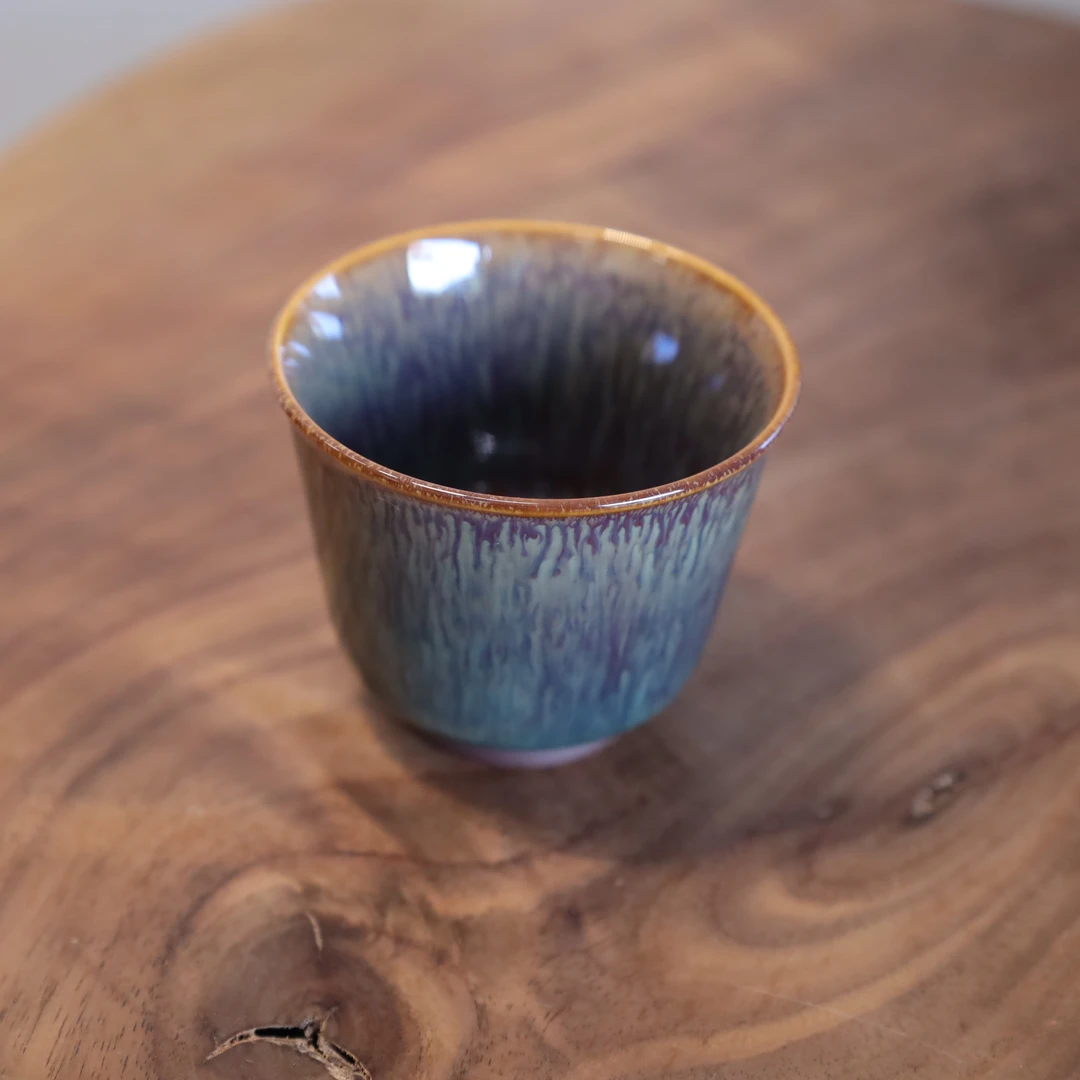 龙德堂范泽锋茶盏茶杯柴烧曜变天目兔毫釉《小酌》紫砂直播间约50cc