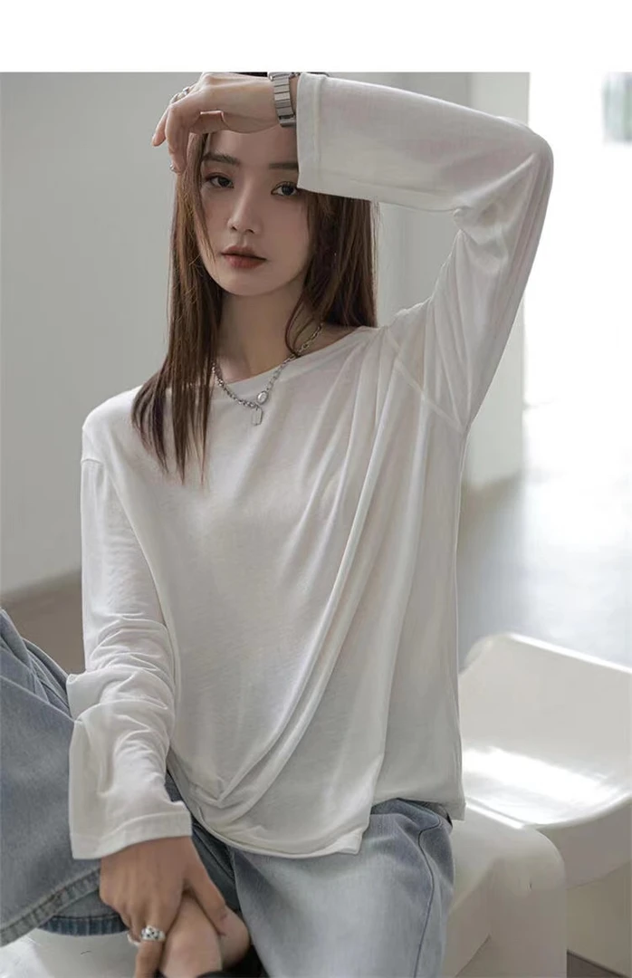 莱赛尔薄款防晒罩衫打底衫上衣6008