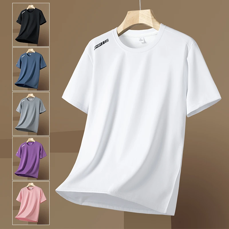 探序者冰丝短袖t恤女2024新款夏季宽松半袖体恤运动跑步速干短袖