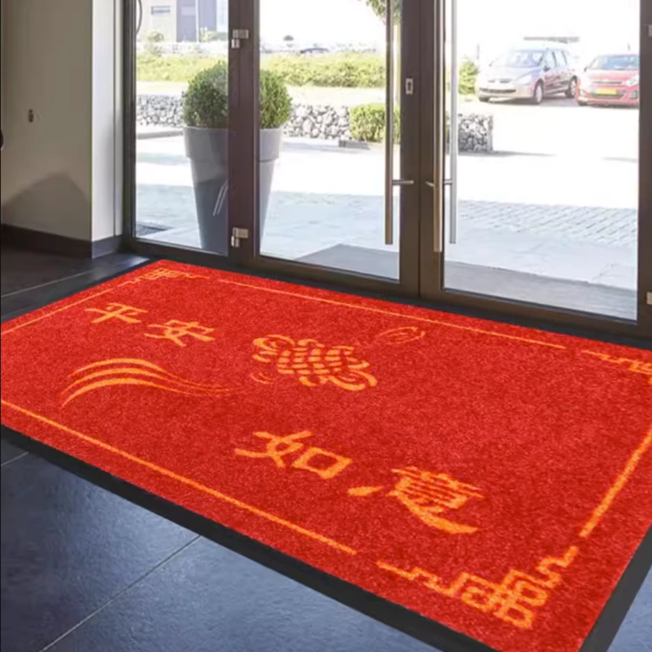 商用地毯定制logo广告印字公司酒店门口防滑吸水地垫电梯迎宾脚垫