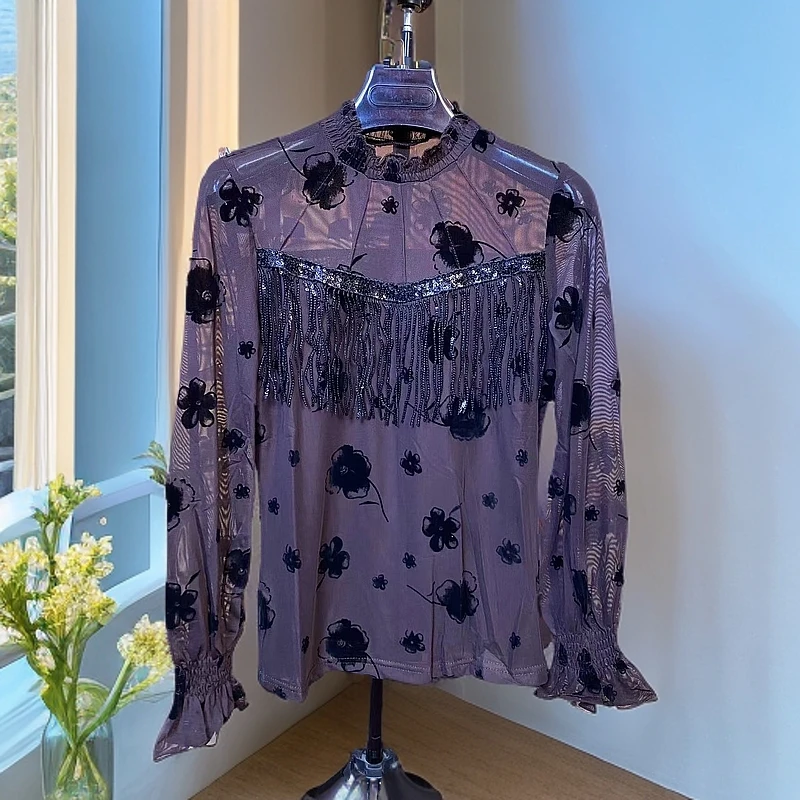 夏秋冬季爆款长袖打底显瘦气质网红黑色女士百搭时尚洋气蕾丝