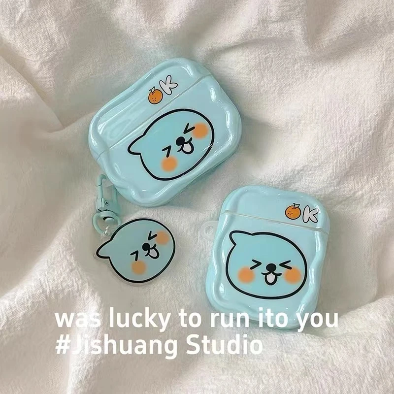 ins趣味可爱卡通酷儿适用苹果耳机AirPodsPro2无线蓝牙耳机保护壳