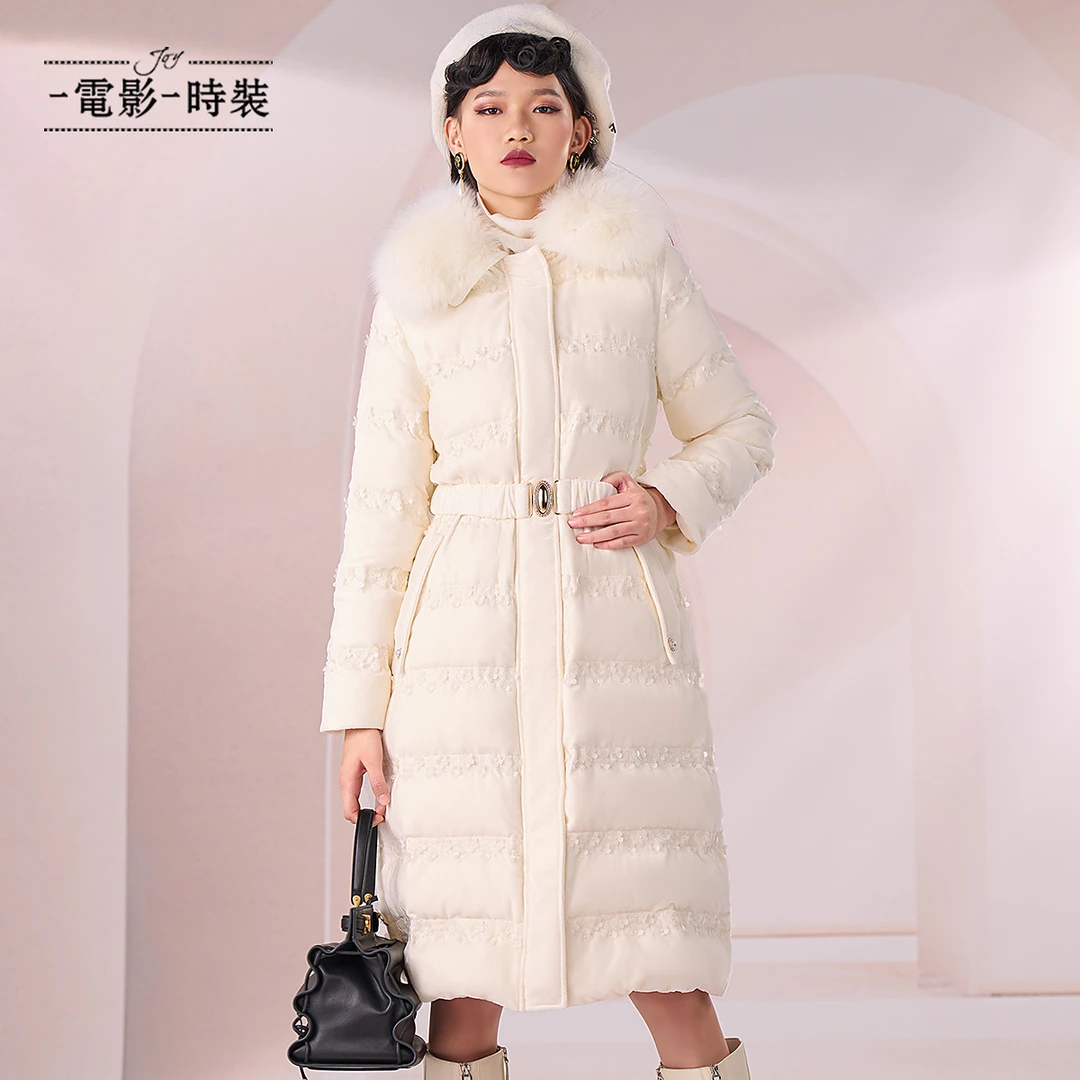 【丫头baby专属】一电影一时装可拆卸毛领羽绒服加厚保暖c