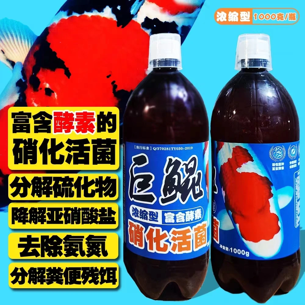 硝化细菌 鱼池鱼缸用 降氨氮亚硝酸盐 硝化活菌净水剂  【巨鲲】