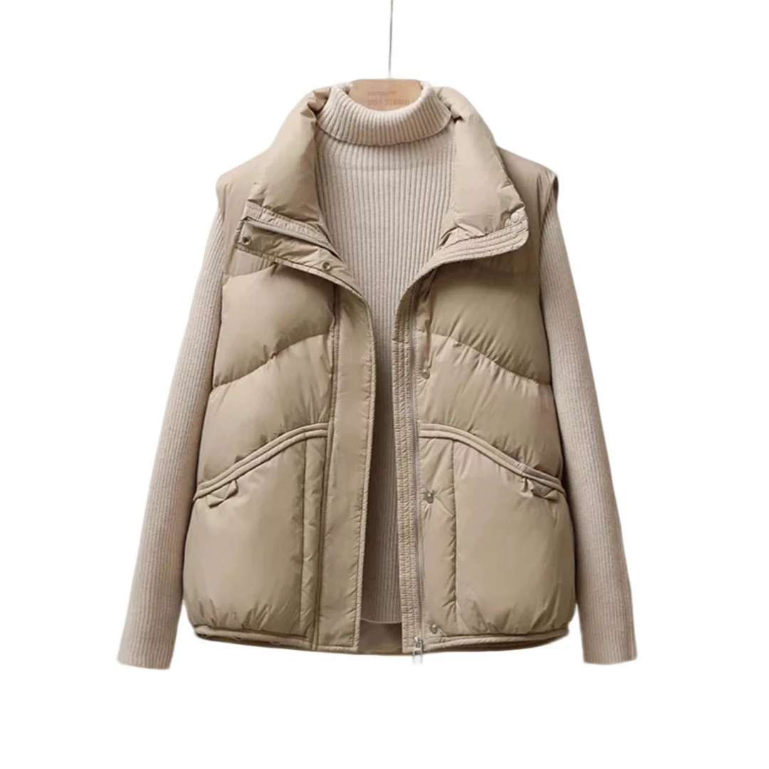 胖mm新款棉服马甲女外穿秋冬百搭马夹外套大码棉坎肩潮