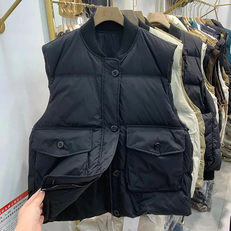 胖mm新款棉服马甲女外穿秋冬季韩版马夹外套大码百搭棉衣坎肩8808