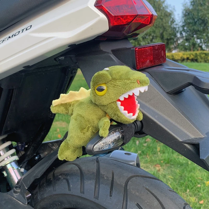 摩托车机车电瓶电动车装饰小配件挂件摆件尾灯玩偶公仔自行车恐龙