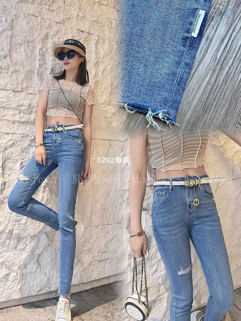 900-999【摩登奴时装女店】gu品欧货牛仔裤女装复古水洗显瘦休闲