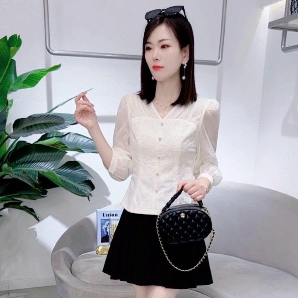 A7129新款时尚百搭设计感气质减龄上衣