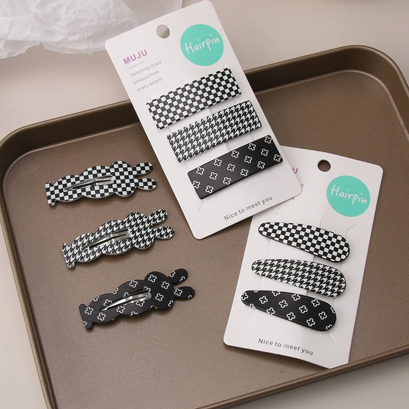 刘海侧边夹碎发短发刘海夹BB夹黑色发夹韩国发饰简约夹子成人头饰