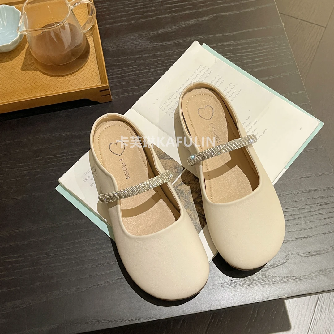 【卡芙琳SHOES严选】包头拖鞋女新款时尚网红水钻软底外穿凉拖