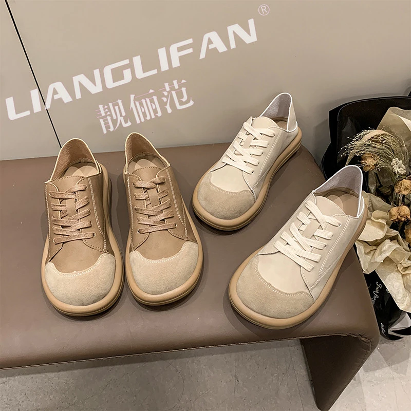 【靓俪范LIANGLIFAN】踩屎感柔软丑萌鞋女文艺森系女软底勃肯鞋