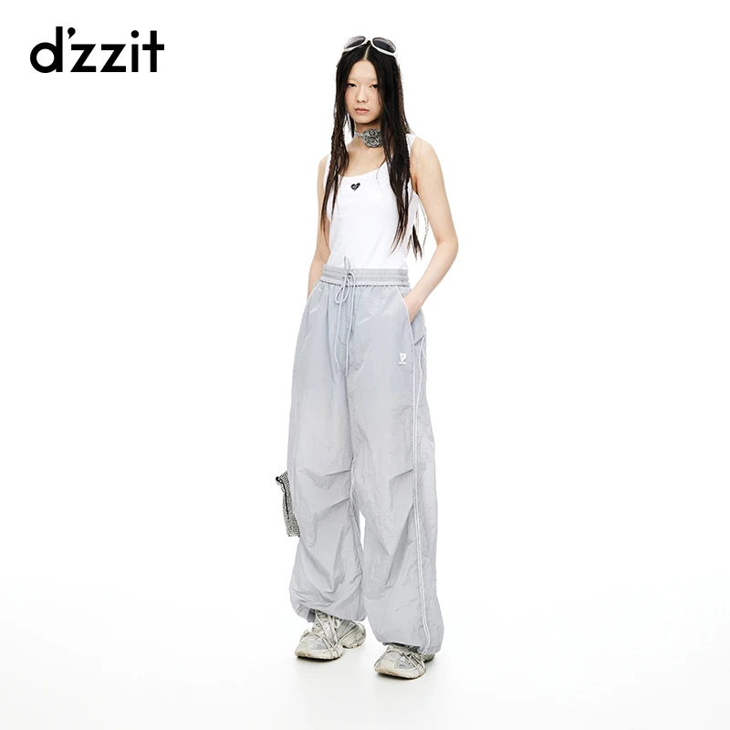 dzzit地素背心春秋休闲爱心金属件装饰无袖上衣女3I3A6012A